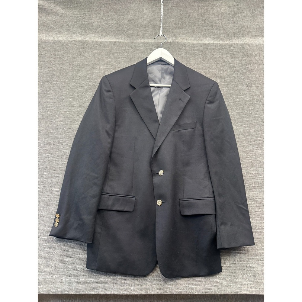 Petrocelli Victor Blazer Jacket Mens Gray Wool Notched Lapel Single Breasted